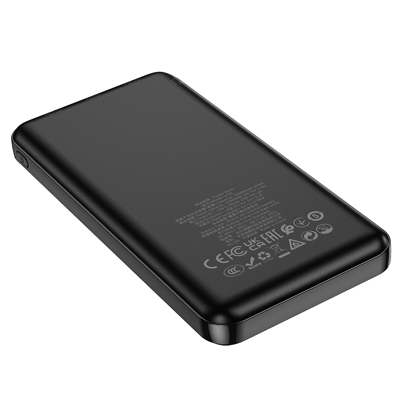 HOCO Power Bank 10000 mAh, High-ranking /черен/ - J100