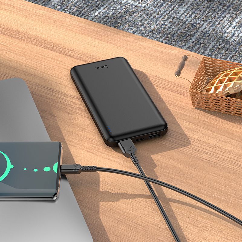 HOCO Power Bank 10000 mAh, High-ranking /черен/ - J100