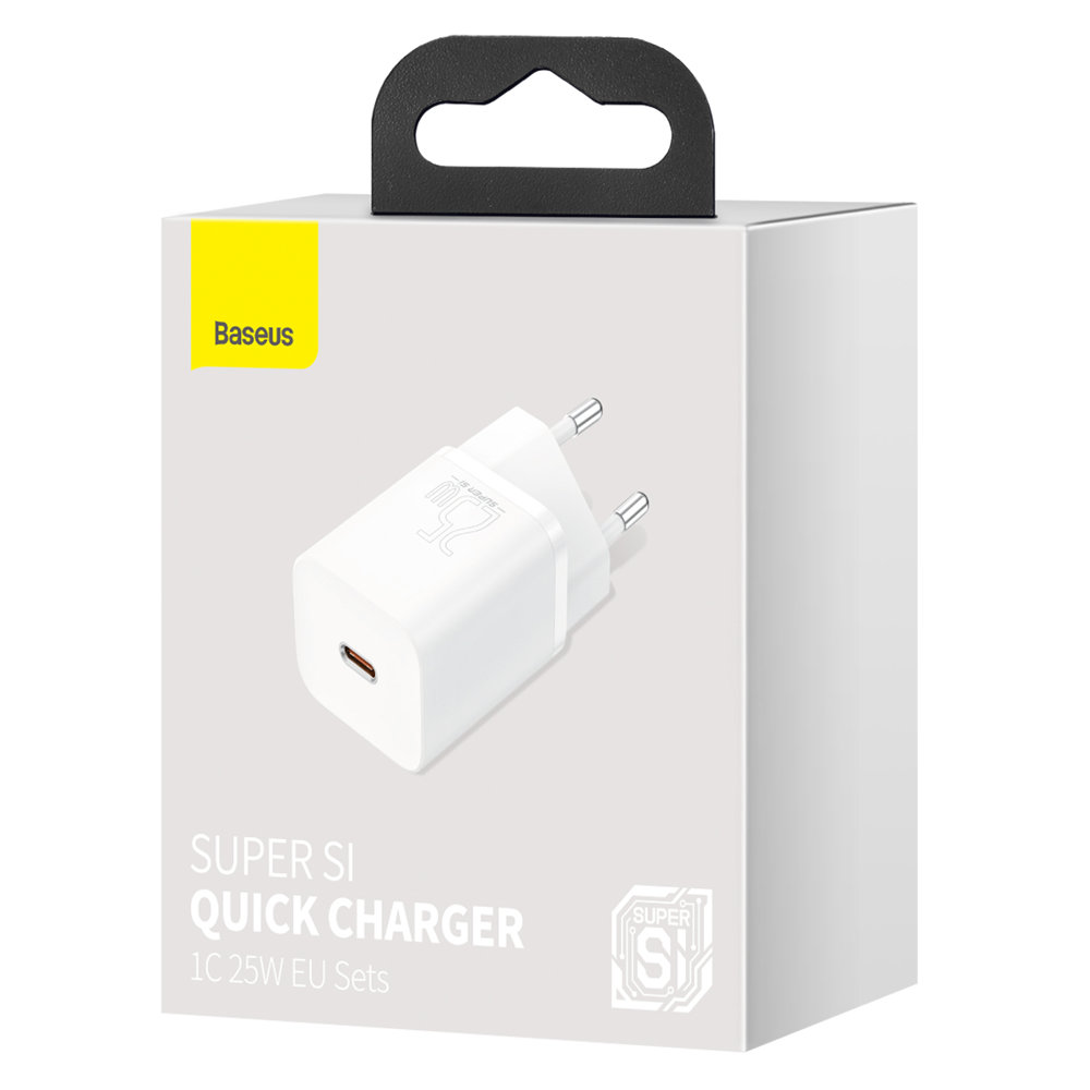 BASEUS 220V 25W, USB-C, Super Si, бяло - CCSP020102