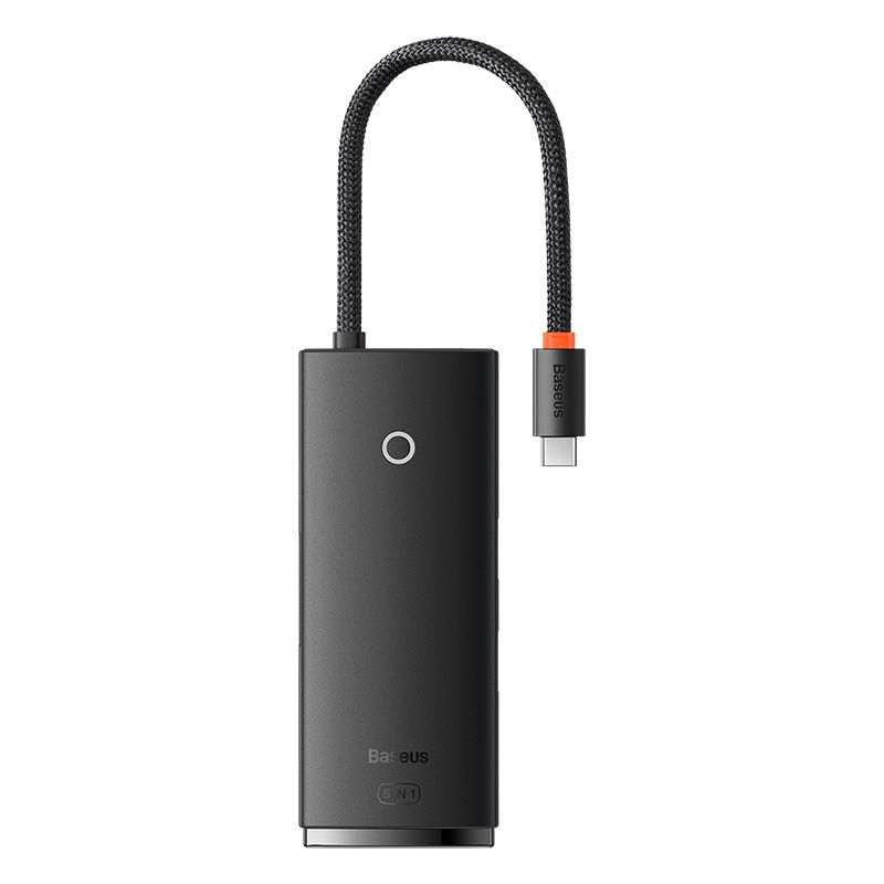 BASEUS Хъб 5-в-1 от Type-C към 3xUSB3.0, USB-C (PD) 100W, HDMI, Lite S. /черен/ - WKQX040001