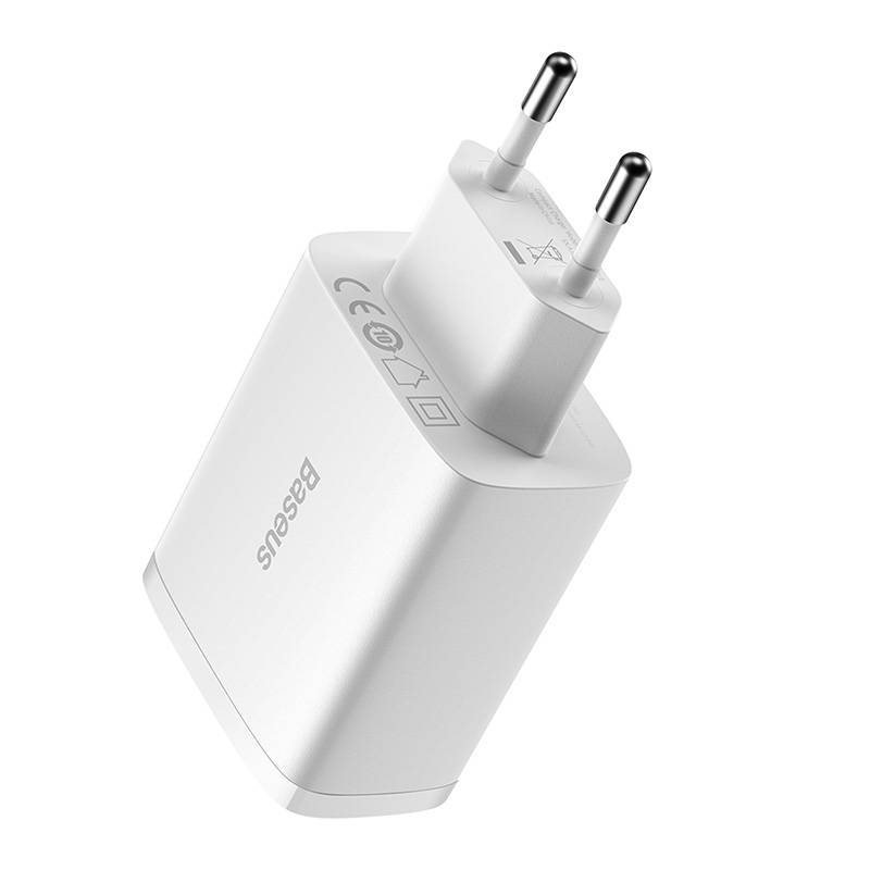 BASEUS 220V 17W, 3xUSB-A, Compact Series, бял - CCXJ020102