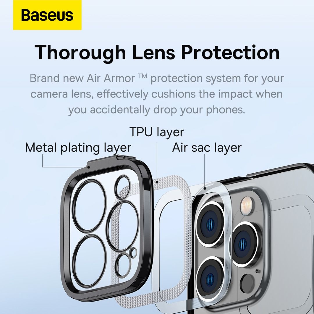 BASEUS Калъф + Стъклен протектор Glitter MagSafe Apple iPhone 14 Plus /черен/ - Image 6