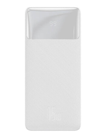 BASEUS Power Bank 10000 mAh 15W, Bipow /бял/ - PPBD050002