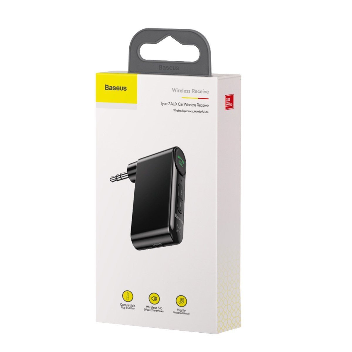BASEUS AUX - Bluetooth приемник Audio adapter, WXQY010001 /черен/