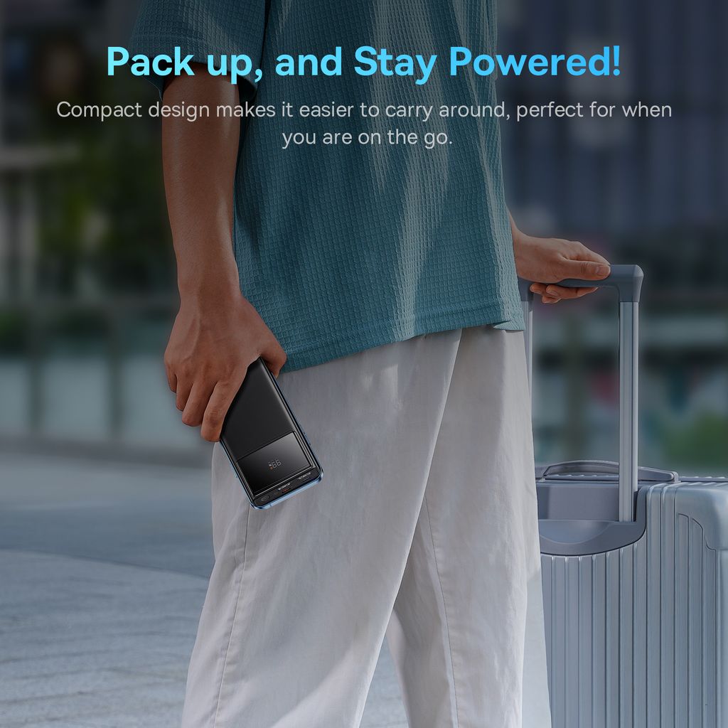 BASEUS Power Bank 10000 mAh 22.5W + Digital DIsplay, Star-Lord /черен/ - PPXJ100001 - Image 6