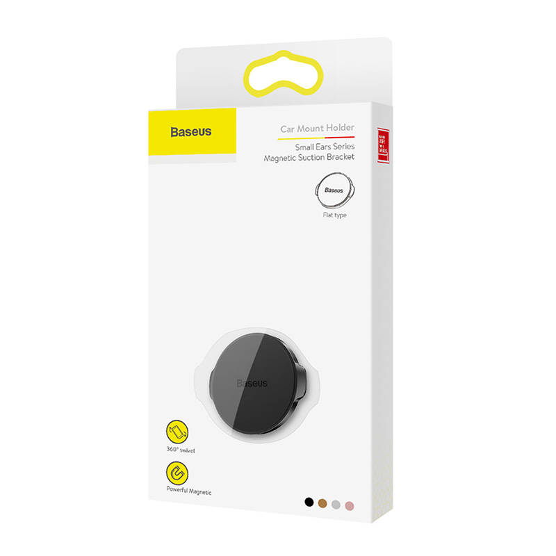 BASEUS холдер с лепяща основа, Small ear, Flat mini /черен/ - C40141403113-01 - Image 2