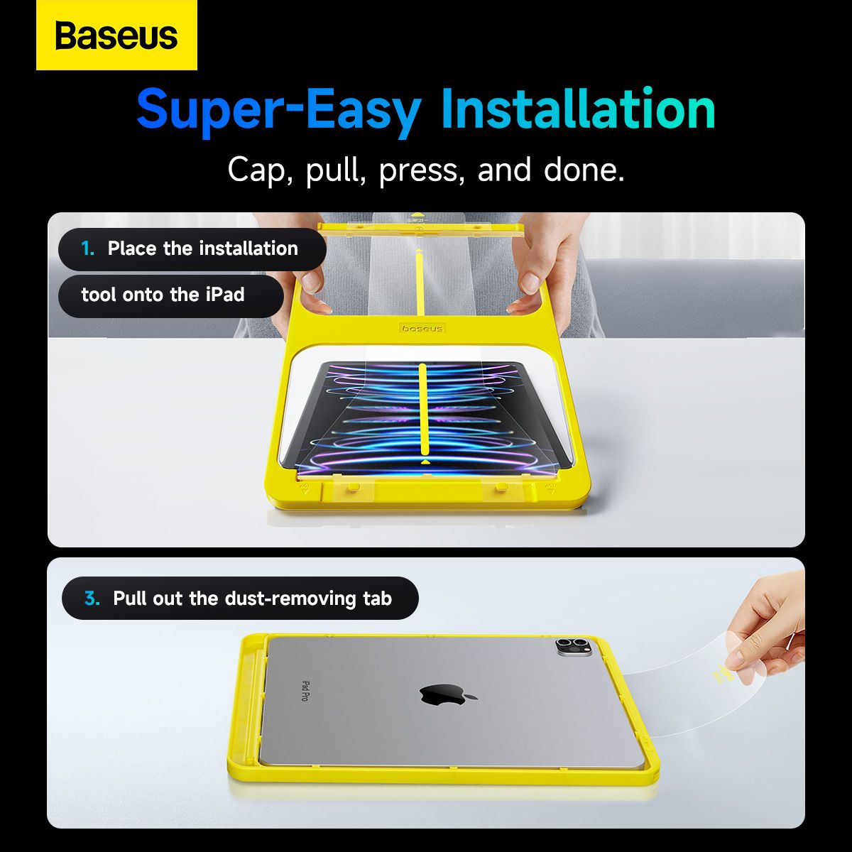BASEUS Tempered Glass Crystalline Series HD iPad Pro 11inch /2018/20/21/22// iPad Air4/5 10.9inch - P40015000201-02
