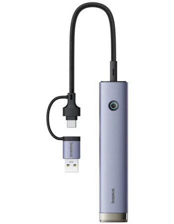 BASEUS Хъб 4-в-1 от Type-C/USB-A към 4xUSB3.2, USB-C(input) AIR UltraJoy /сив/ - B0005280B811-15