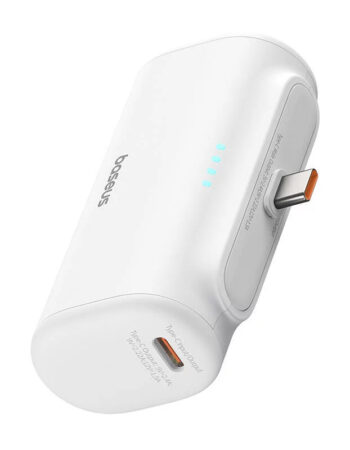 BASEUS Power Bank 5000 mAh 20W USB-C + USB-C /бял/ - P10068306213-00