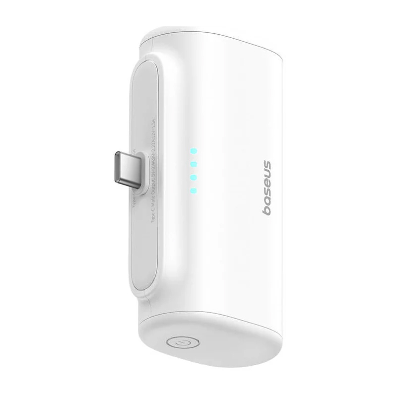 BASEUS Power Bank 5000 mAh 20W USB-C + USB-C /бял/ - P10068306213-00