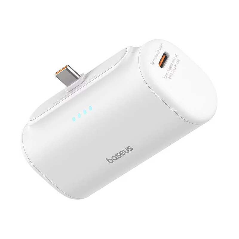 BASEUS Power Bank 5000 mAh 20W USB-C + USB-C /бял/ - P10068306213-00