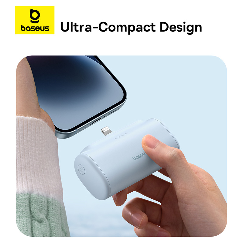 BASEUS Power Bank 5000 mAh 20W Lightning + USB-C /розов/ - P10068307413-00