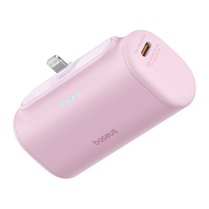 BASEUS Power Bank 5000 mAh 20W Lightning + USB-C /розов/ - P10068307413-00