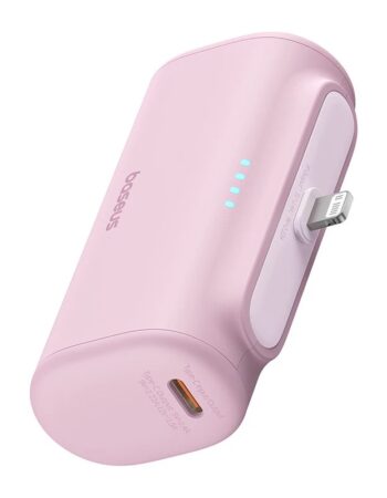 BASEUS Power Bank 5000 mAh 20W Lightning + USB-C /розов/ - P10068307413-00