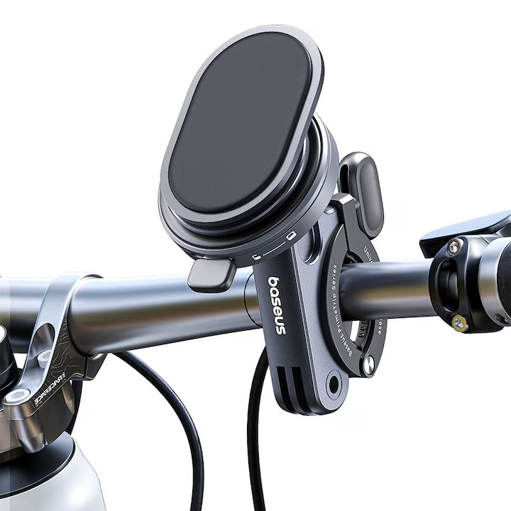 BASEUS Холдер за прикрепяне за велосипед/мотор, PrimeTrip Bicycle magnetic /черен/ - C40569001121-00