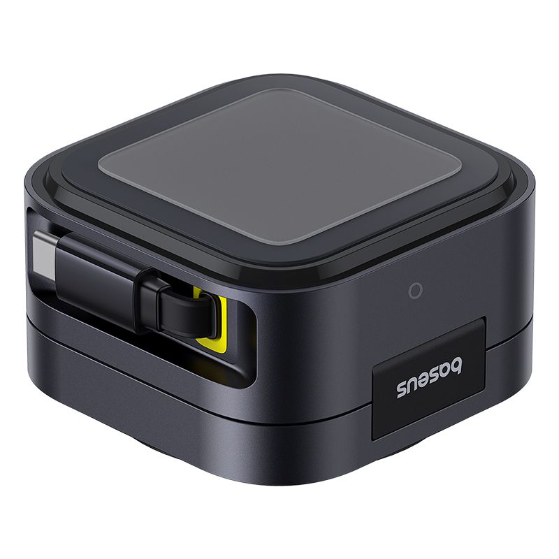 BASEUS Холдер + Charging station PicoGo Qi2 + вграден кабел C + кабел C-C за бюро /черен/ - P10276800123-00 - Image 6