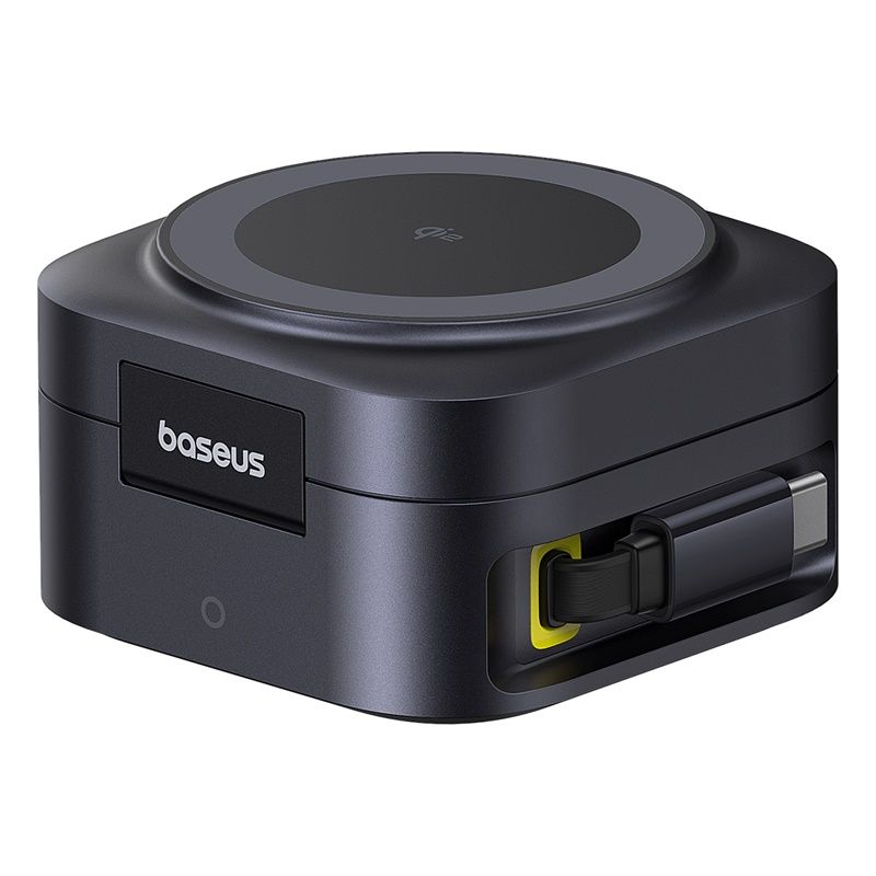 BASEUS Холдер + Charging station PicoGo Qi2 + вграден кабел C + кабел C-C за бюро /черен/ - P10276800123-00 - Image 3