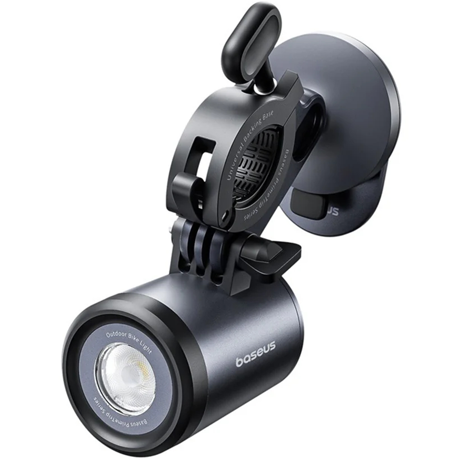 BASEUS Холдер за прикрепяне за велосипед/мотор, PrimeTrip Bicycle 2-в-1+ LED светлина /черен/ - C12569000121-00 - Image 3