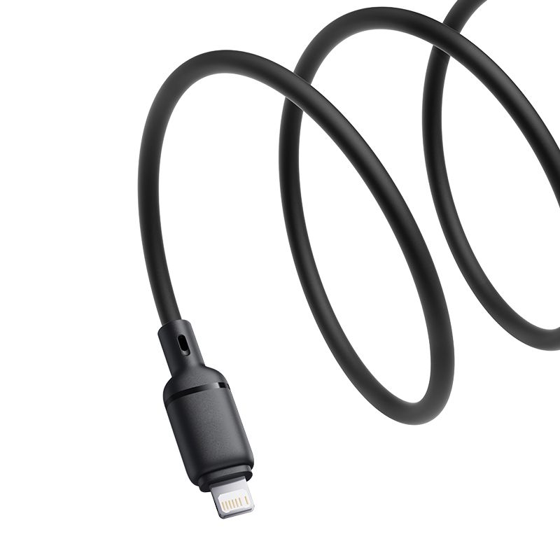 BASEUS Кабел USB-A - Lightning, 2м, 2.4A, Silky Series /черен/ - P10377702113-01 - Image 4