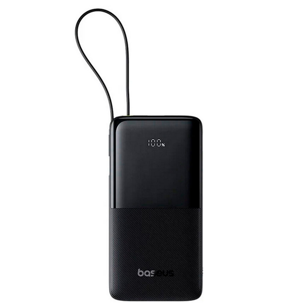 BASEUS Power Bank 10000 mAh 20W + вграден кабел Type-C, Bipow 2 /черен/ - P10077101113-00