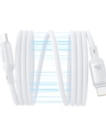BASEUS Кабел Type-C - Type-C, 1м, 240W, PicoGo Magnetic Liquid Silicone, P10376800211-00 /бял/