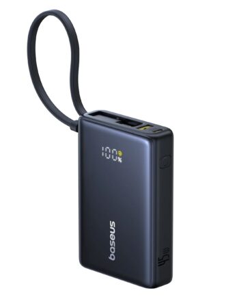BASEUS Power Bank 10000 mAh, 45W + вграден кабел C, PicoGo /черен/ - P10076803123-00