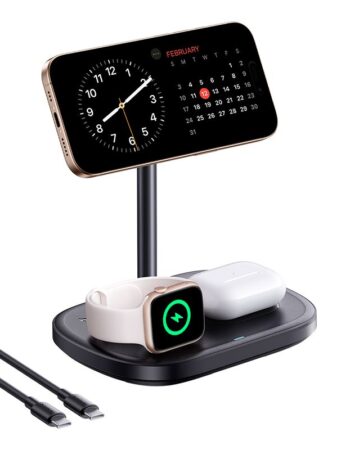BASEUS Холдер + 3-в-1 Charging station Wireless Magnetic Qi2 15W EnerFill FS41, за бюро /черен/ - P10281904123-02