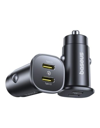 BASEUS 12V 30W, 2xUSB-C, GoTrip DP1 /черен/ - C00072300123-01