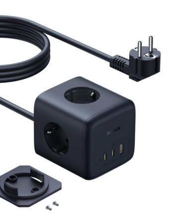 Baseus Разклонител 220V 67W, EnerFill FA11 4000W, 3xAC + USB-A+ USB-C, GaN6 /черен/ - E00082100123-00
