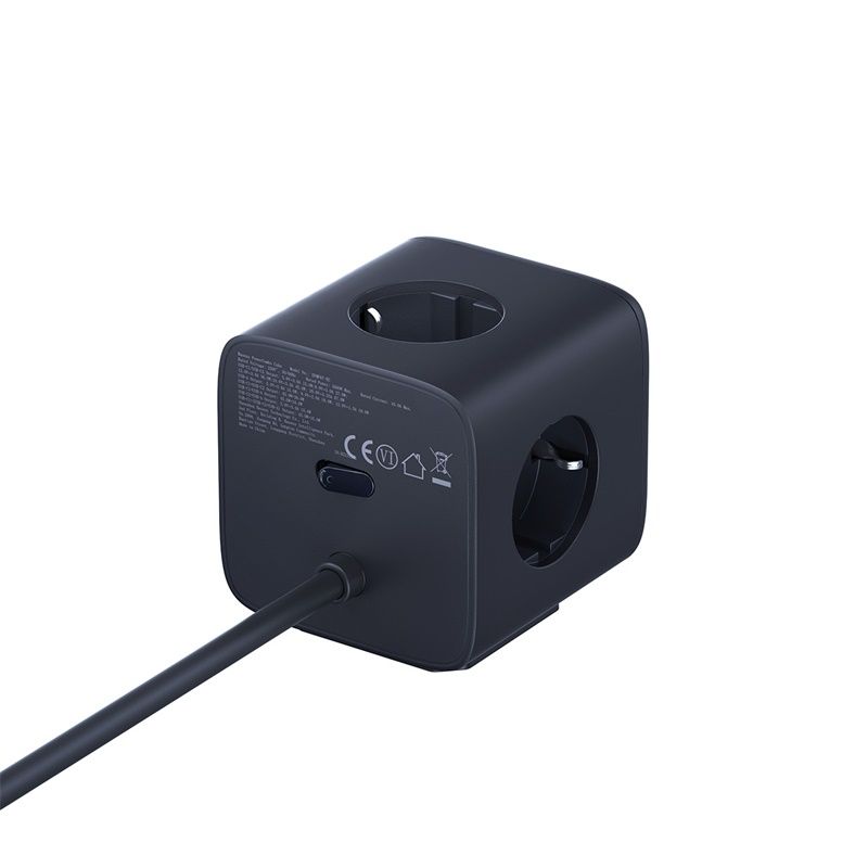 Baseus Разклонител 220V 67W, EnerFill FA11 4000W, 3xAC + USB-A+ USB-C, GaN6 /черен/ - E00082100123-00