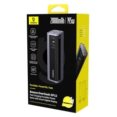 BASEUS Power Bank 20800 mAh 145W + кабел Type-C - Type-C, EnerGeek GP12 /графит/ - P10082109813-00