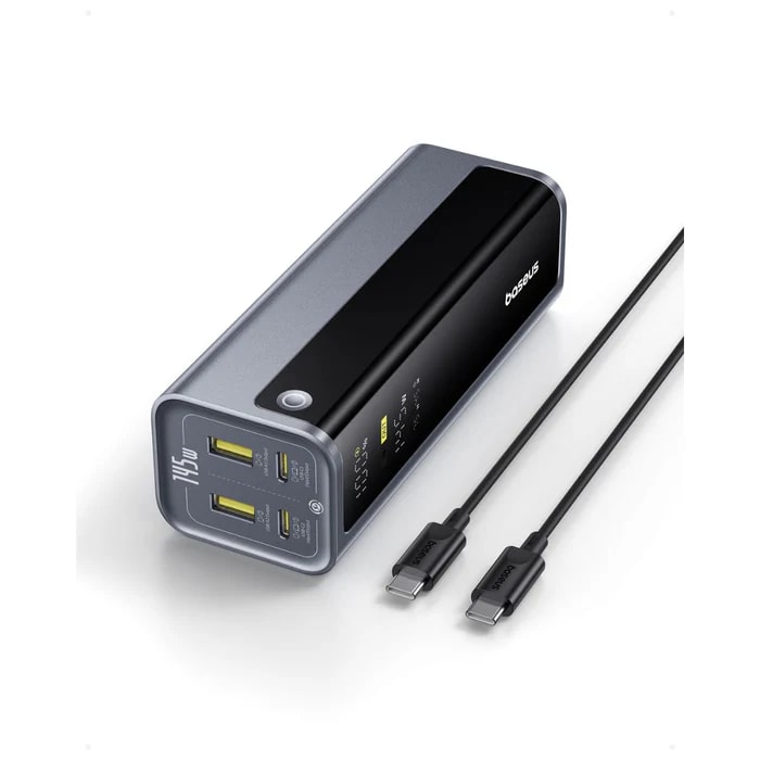 BASEUS Power Bank 20800 mAh 145W + кабел Type-C - Type-C, EnerGeek GP12 /графит/ - P10082109813-00