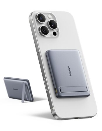 BASEUS Power Bank 5000 mAh 20W,PicoGo AM31 Ultra-mini Qi2 Magnetic + стойка /графит/ -P1007680B813-00