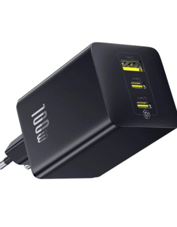 BASEUS 220V 100W, GaN6, USB-A + 2 х USB-C, EnerFill FE11 /черен/ - P10182102123-00