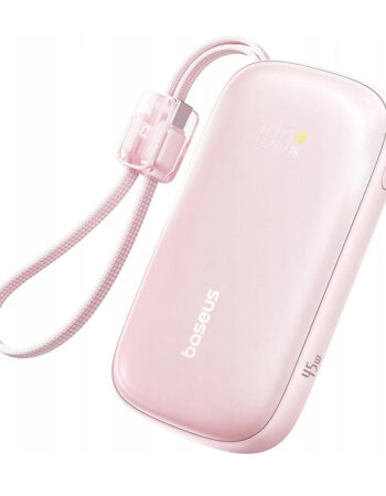 BASEUS Power Bank 10000 mAh, 45W + вградени кабели C+L, EnerFill FC21 Qpow 3 Ultra /розов/ - E0027Q02