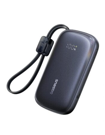 BASEUS Power Bank 20000 mAh, 45W + вградени кабели C-L, EnerFill FC21 Qpow 3 Ultra /черен/ - E0027P00