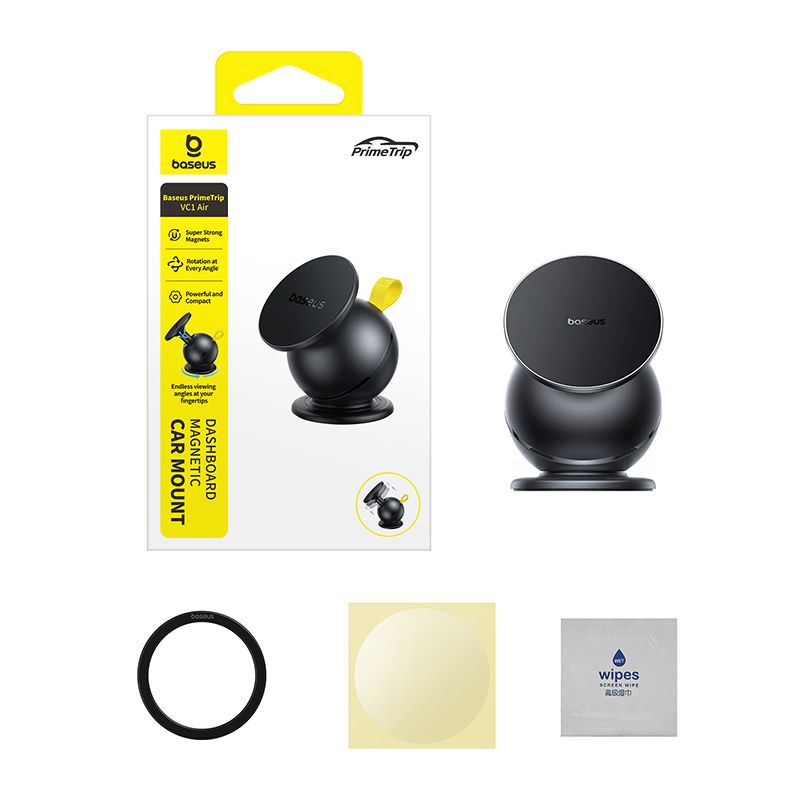 BASEUS Холдер PrimeTrip VC1 Air Magnetic с лепяща основа /черен/ - C0013901 - Image 6