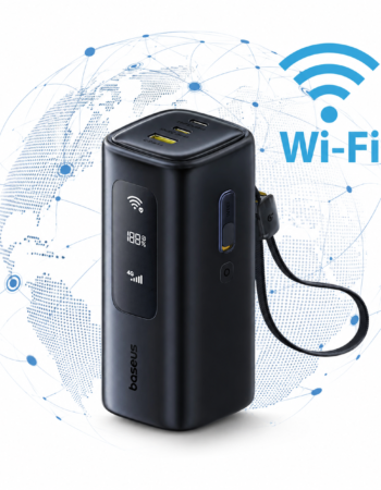BASEUS Преносим Wi-Fi Рутер с eSIM + Power Bank 20000 mAh 67W, EnerGeek GX11 MiFi /черен/ - E0025701