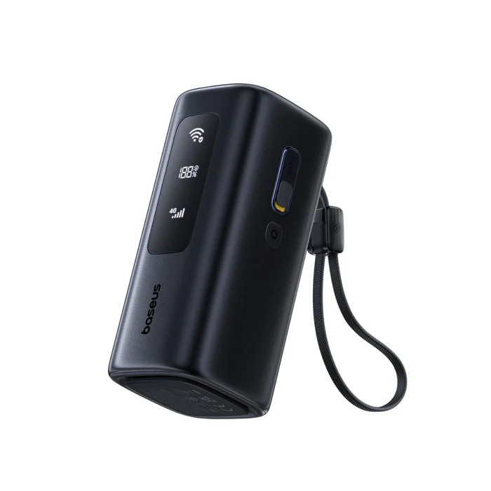 BASEUS Преносим Wi-Fi Рутер с eSIM + Power Bank 20000 mAh 67W, EnerGeek GX11 MiFi /черен/ - E0025701