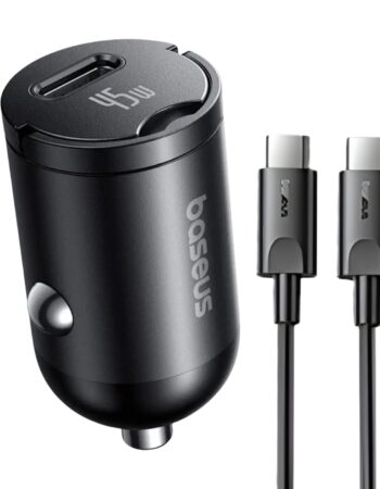 BASEUS 12V 45W USB-C + кабел Type-C - Type-C, PrimeTrip VP2, /черен/ - C0206800