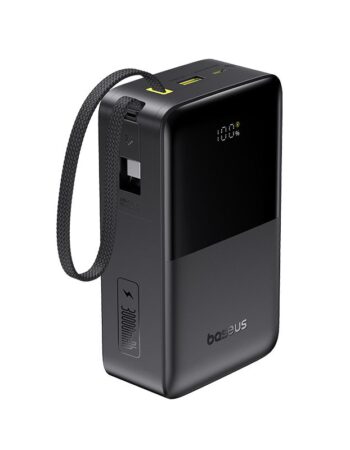 BASEUS 30000 mAh, 22.5W + вграден кабел Type-C, EnerFill FC51 Bipow 2 Pro /черен/ - E0028100