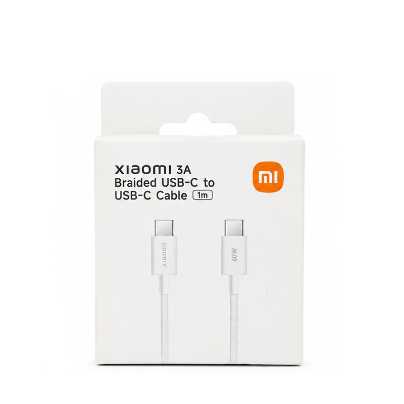 Xiaomi Кабел Type-C - Type-C, 1м, 3A, BHR0878GL (опаковка) /бял/ - Image 2