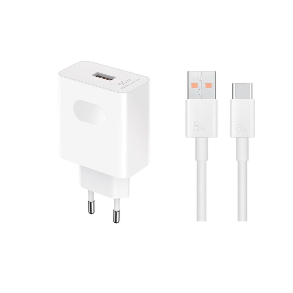 Huawei Honor 220V 66W, USB-A, HN-200330E00 + кабел A-C, /бял/