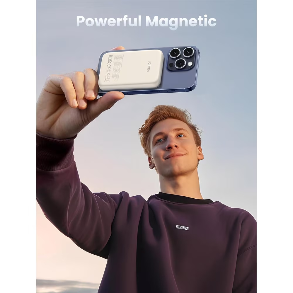 UGREEN Power Bank 10000 mAh 20W с вграден кабел C-C /бял/ - PB760 / 35341 - Image 6