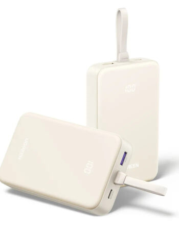 UGREEN Power Bank 20000 mAh 30W с вграден кабел C-C /бял/ - PB521 / 45207