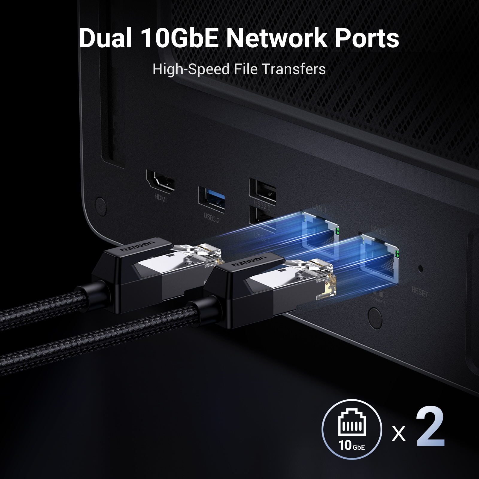 UGREEN Network Attached Storage (NAS) DXP6800 Pro, 6-Bay intel i5- 1235U Diskless