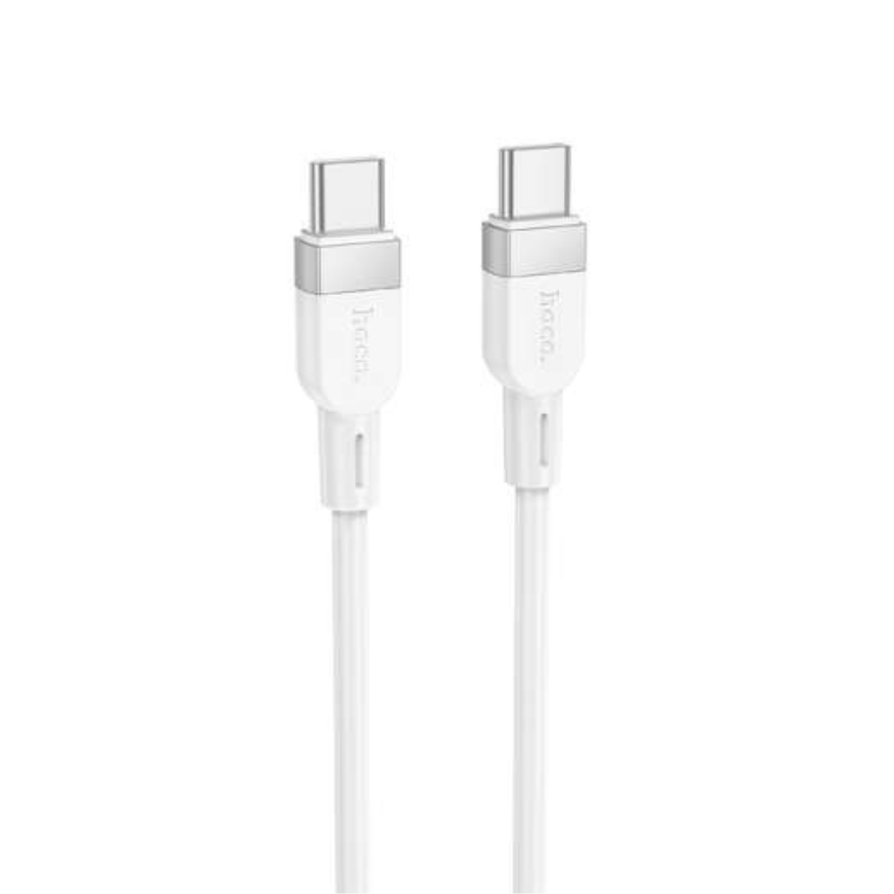 HOCO Кабел Type-C - Type-C, 1м, 60W, Energy silicone /бял/ - X109