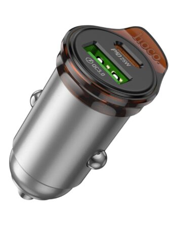 HOCO 12V 43W, USB-A + USB-C, Rigorous /сив/ - NZ16A