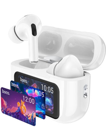 HOCO HF TWS Bluetooth, Soar + LED display, Fun /бял/ - EW72 Lite