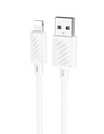 HOCO Кабел USB-A - Lightning, 2м, 2.4A, Gratified /бял/ - X88